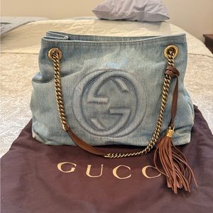 Gucci Medium Soho Denim Chain Bag